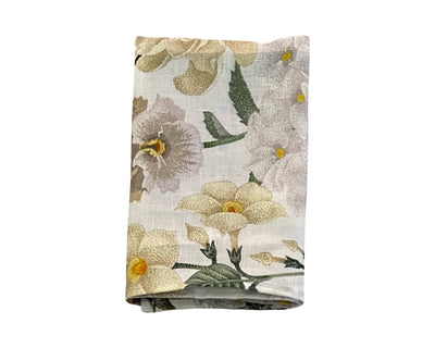 Set of 4 100% Linen Napkins - 'Fleur'