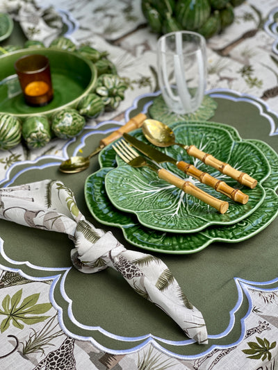 Set of 4 100% Linen Napkins - 'It's a Jungle'
