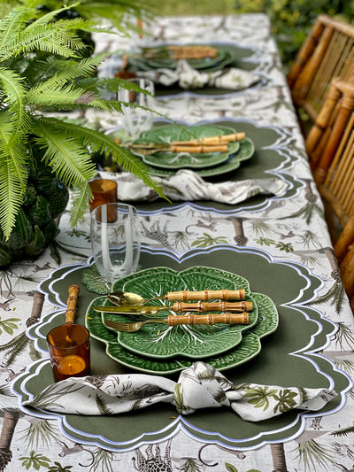 Set of 4 100% Linen Napkins - 'It's a Jungle'