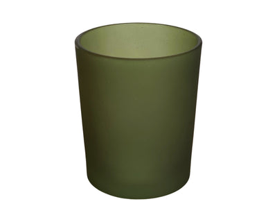 Tealight Candle Holder - Frosted Forest Green