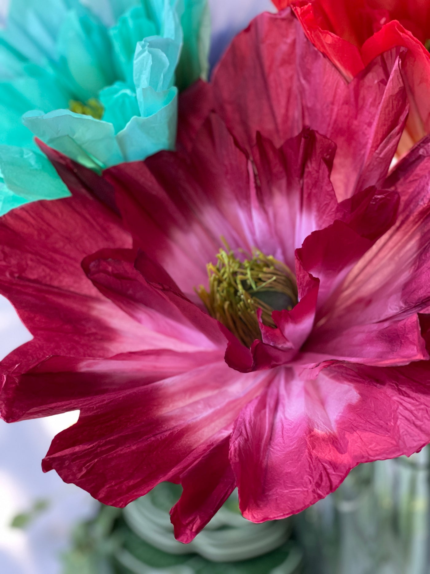 Giant Paper Flower - Plum/Pink