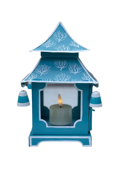 SMALL Coastal Blue with White Coral Pagoda - Size Small