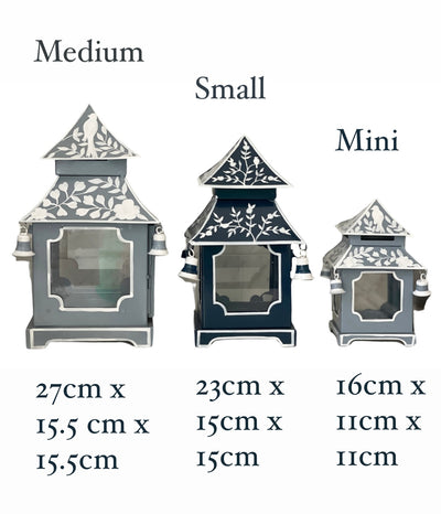 MEDIUM French Blue Chinoiserie Pagoda - Size Medium
