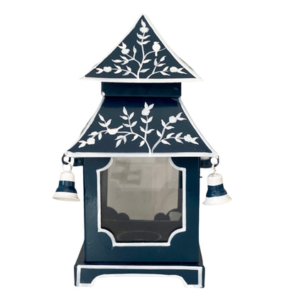 SMALL Navy & White Chinoiserie Pagoda - Size Small
