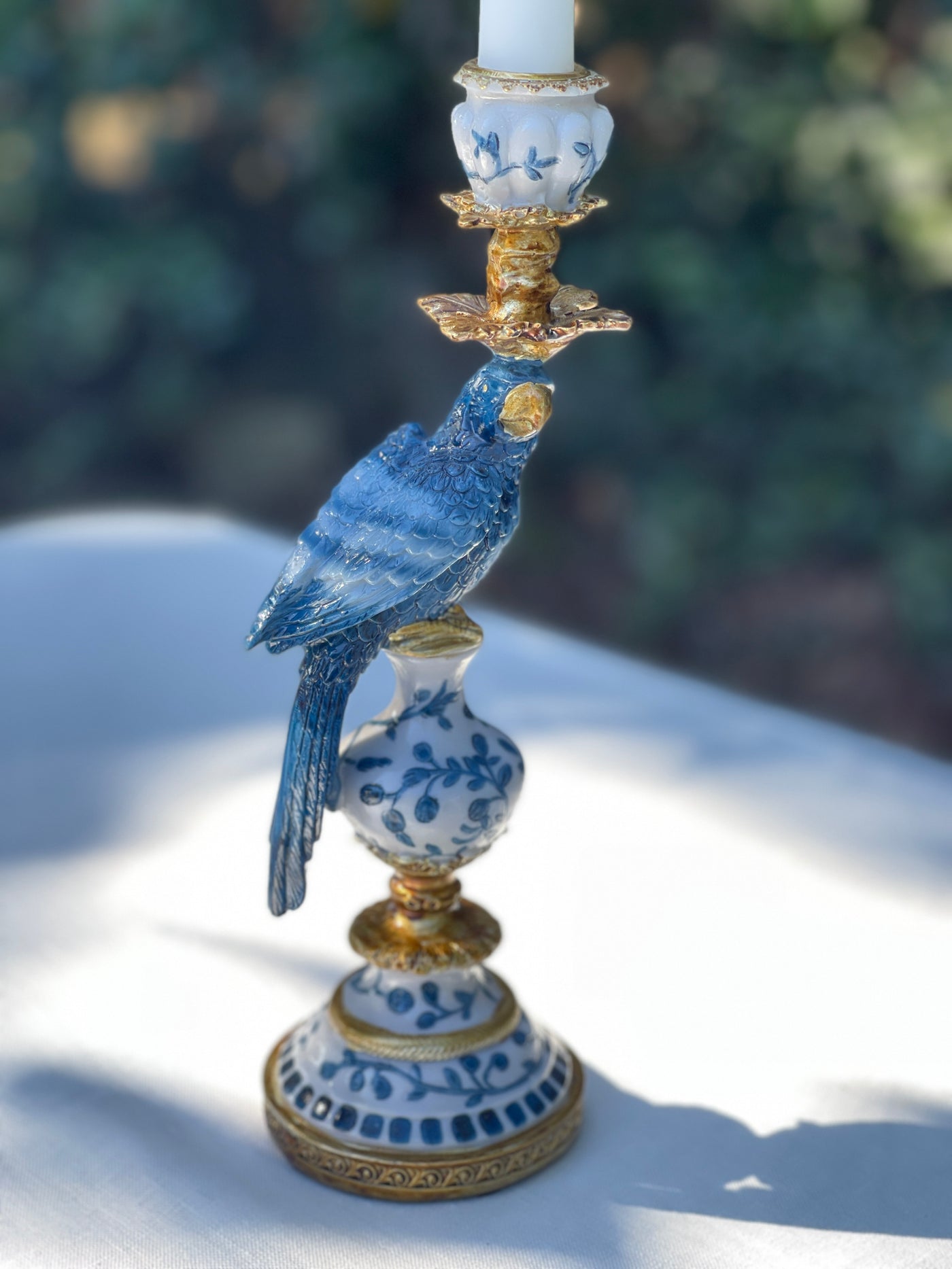 Parrot Candle Holder - Blue