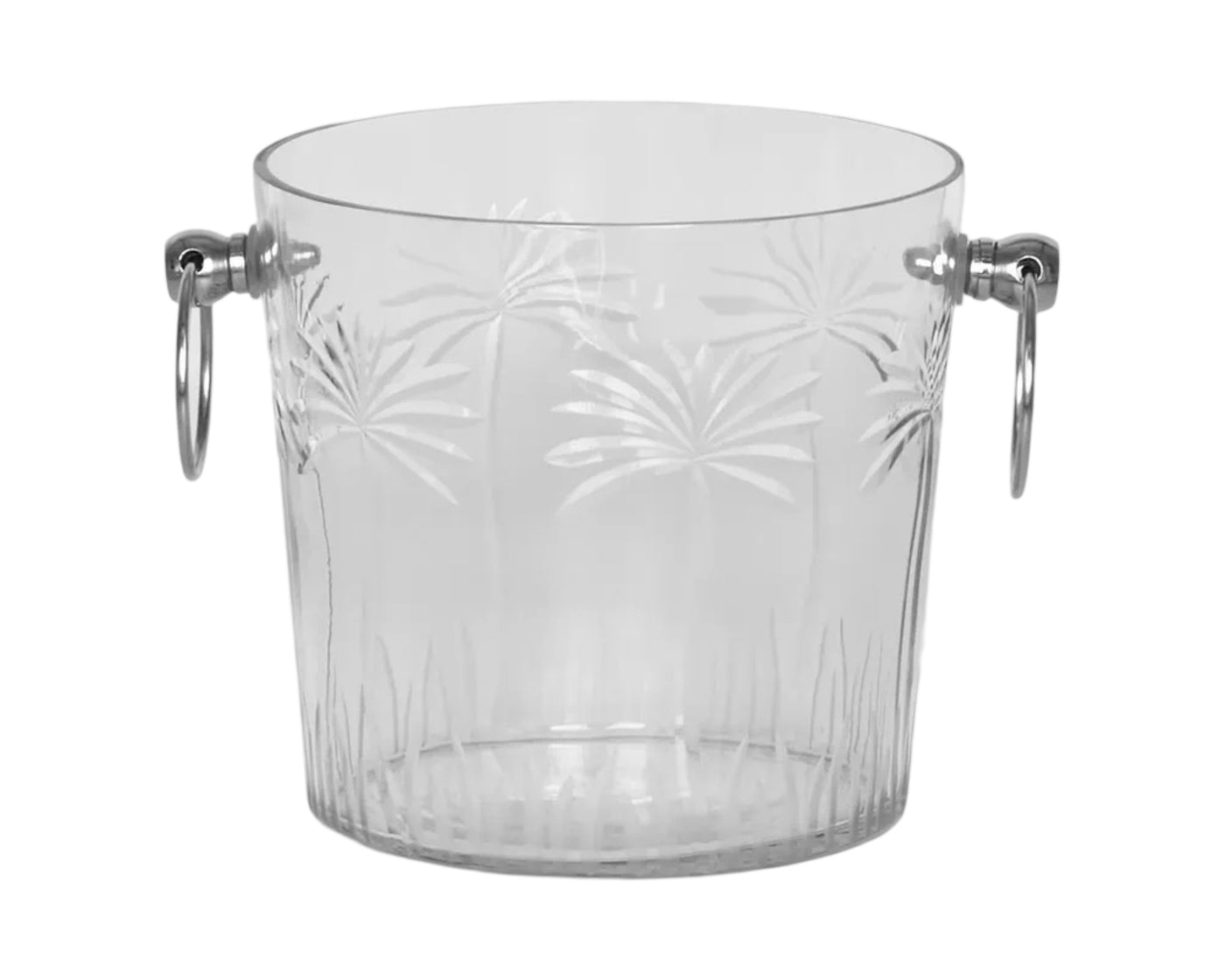 'Palm' Glass Ice Bucket Small