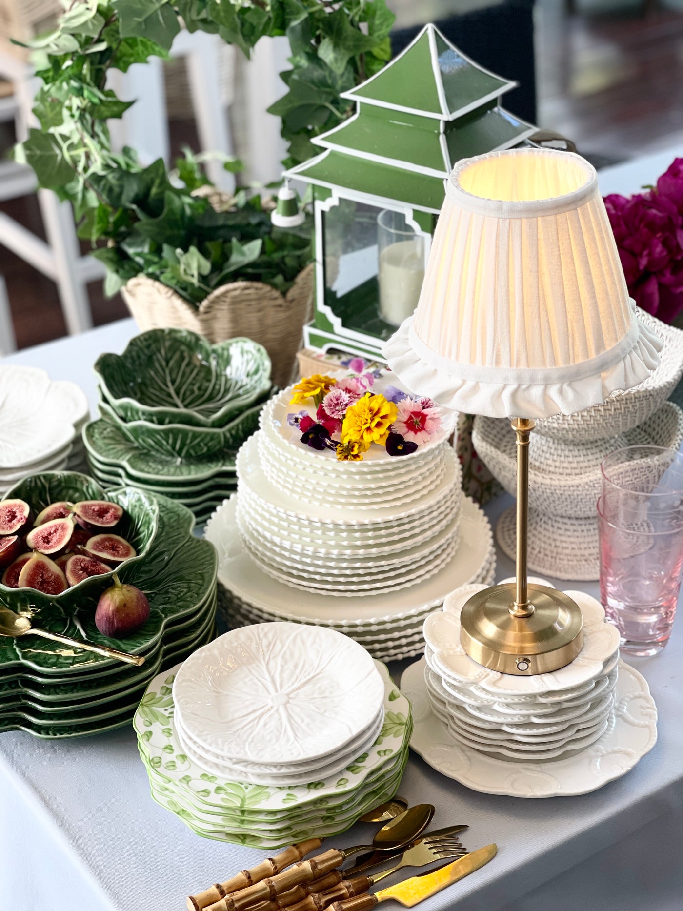 'Raffles' Lamp Shade - Ivory Linen