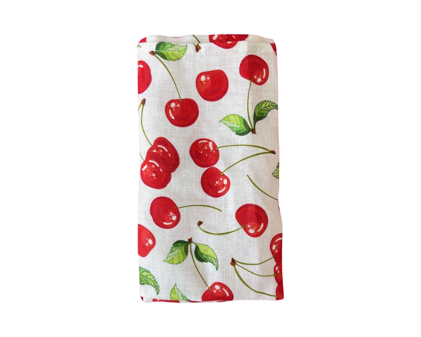 Set of 4 100% Linen Napkins - 'Cherry, Cherry'
