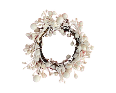 White Berry Mini Wreath Napkin Ring