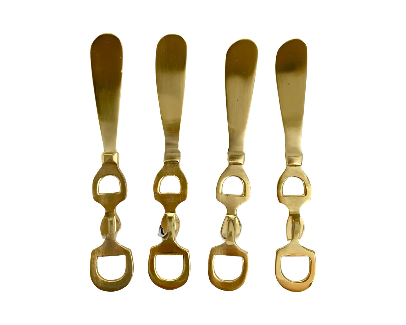 'Horse Bit' 4 pc Spreader Knife Set - Gold