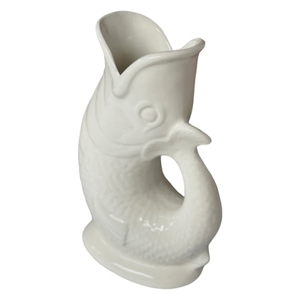 Gurgling Fish Jug - White - 29cm