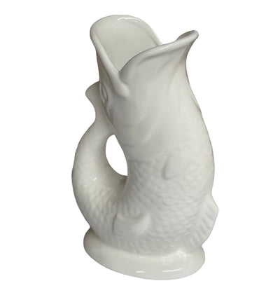 Gurgling Fish Jug - White - 29cm