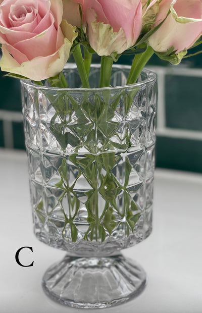 Glass Urn Vase - Small - 4 Designs