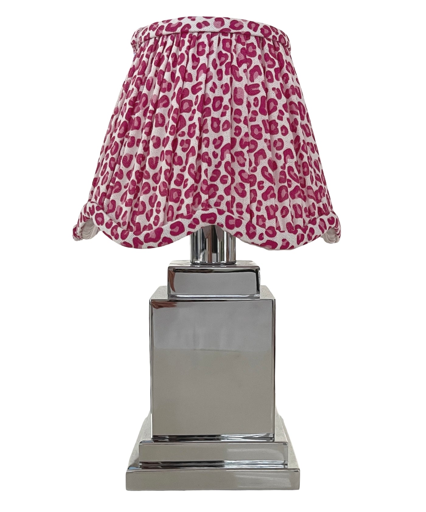 'Stanley' Cordless Lamp Base with Pink Ocelot Linen Shade * PURCHASE 2 OR MORE AND SAVE 10% *