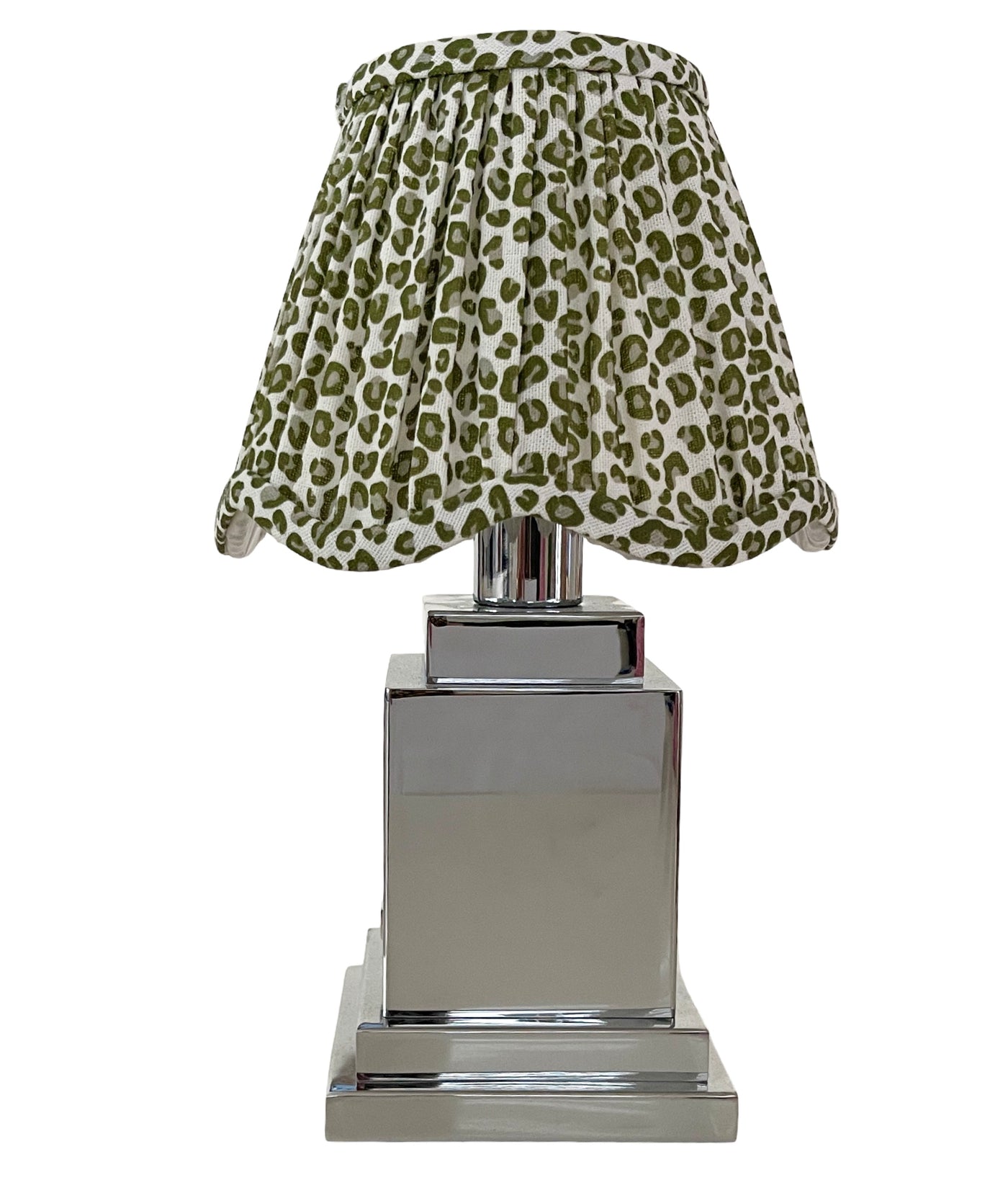 'Stanley' Cordless Lamp Base with Green Ocelot Linen Shade * PURCHASE 2 OR MORE AND SAVE 10% *