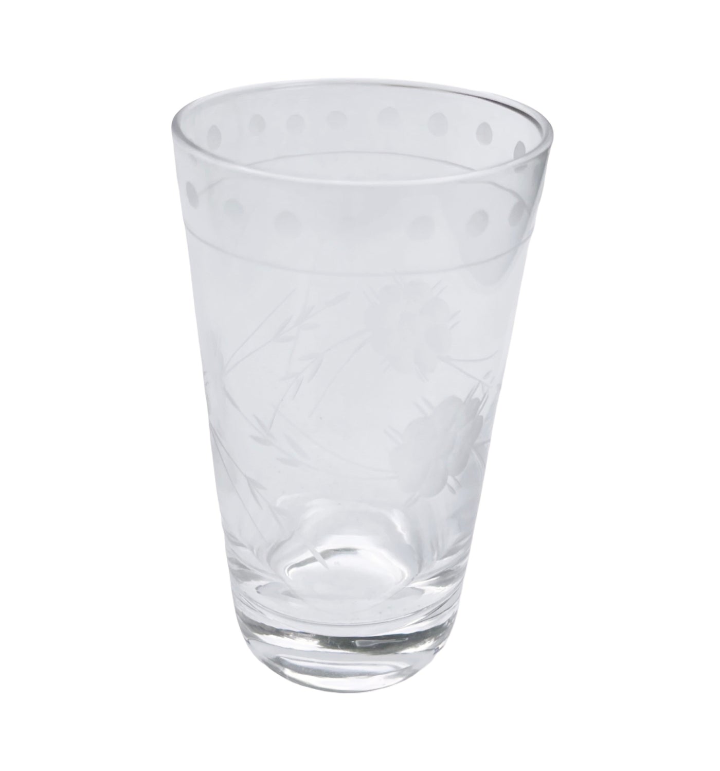 Set of 2 'Petra' Etched Glass Tumblers - Clear