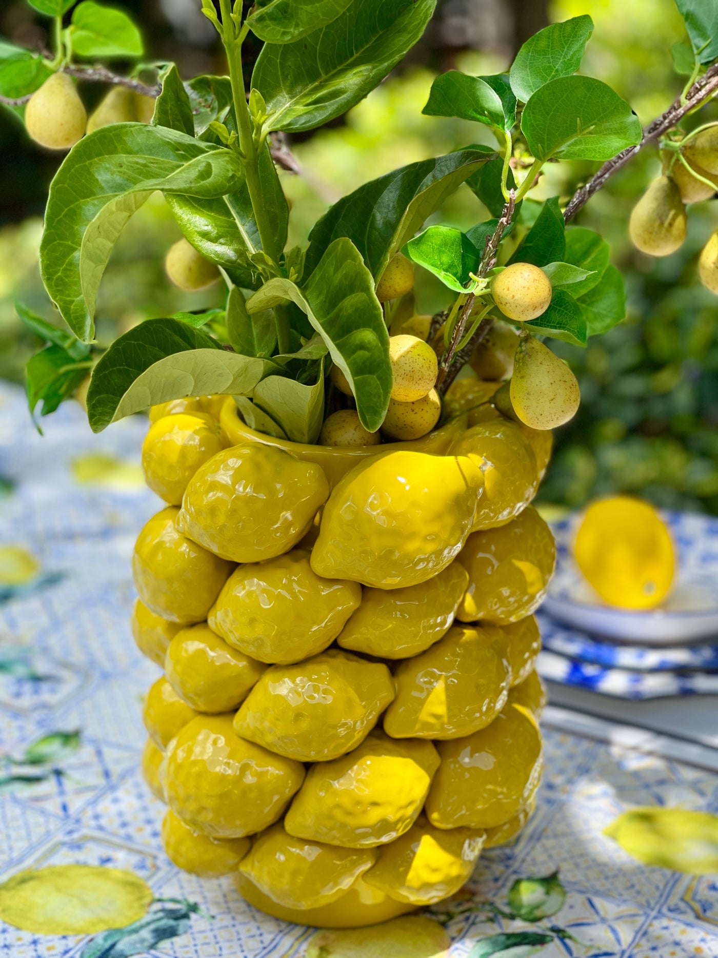 'Hello Yellow Lemon' Ceramic Planter