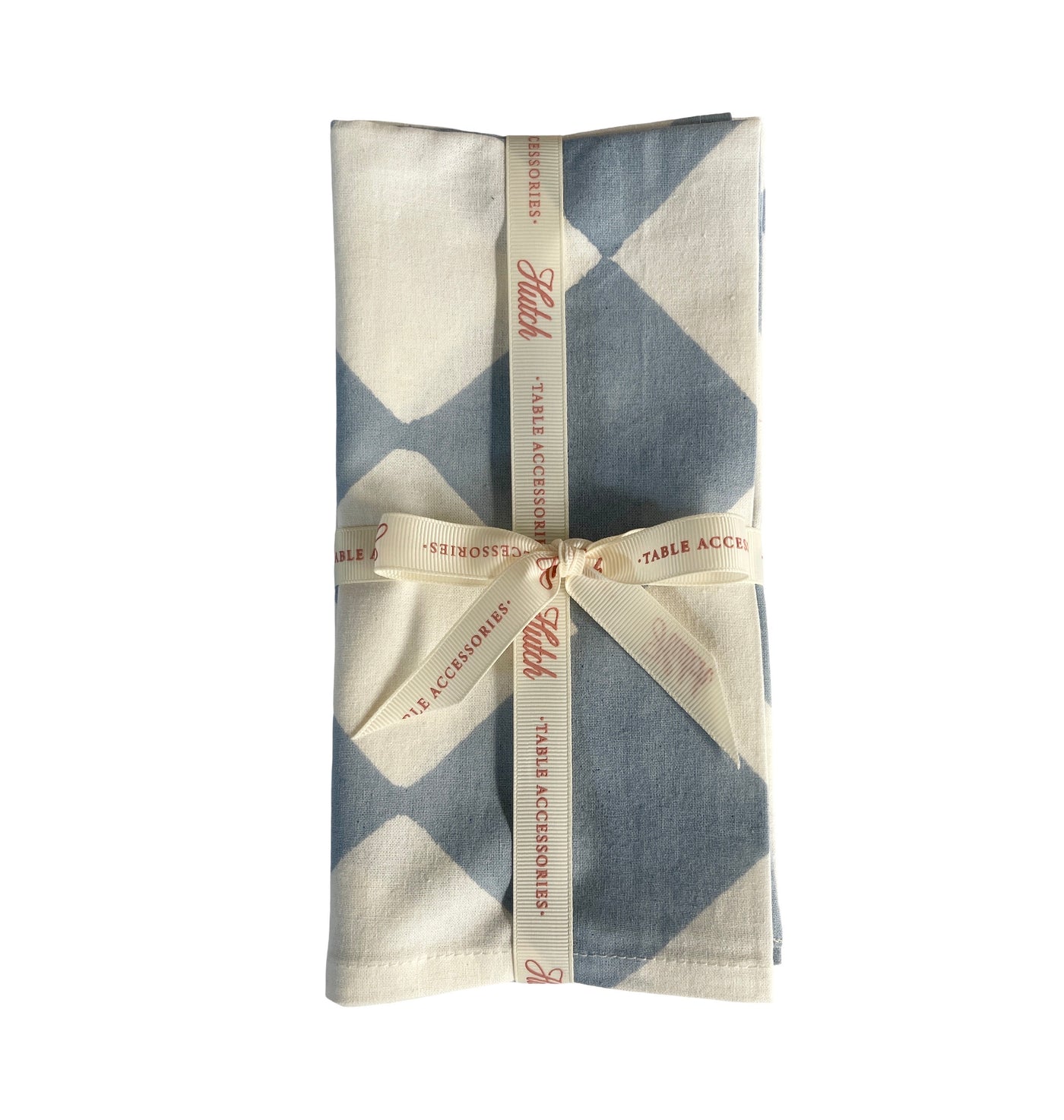 'Cheeky Checker' Set of 4 - 100% Cotton Napkins - BLUE