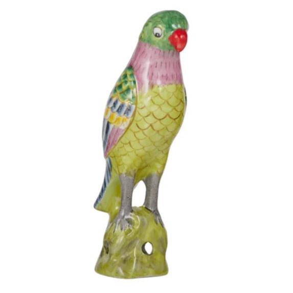 'Who's a pretty Parrot' Colourful Ceramic Parrot