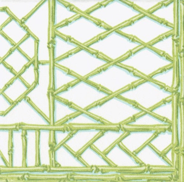 Caspari Paper Napkins - 'Bamboo Screen - Moss Green' - Luncheon Size, Pack of 20 Napkins *DUE MAY 16*