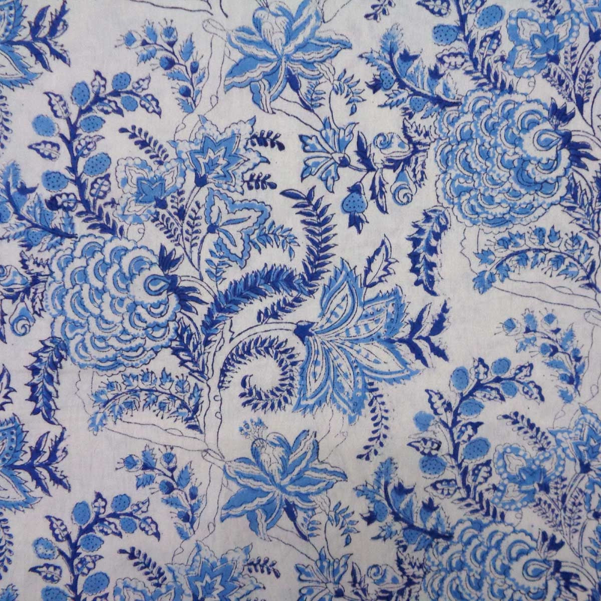 Block Printed Tablecloth 'Blue Palace'