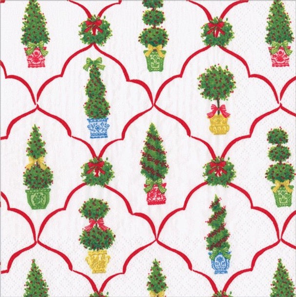 Caspari Paper Napkins - 'Petit Jardin' - Luncheon Size, Pack of 20 Napkins