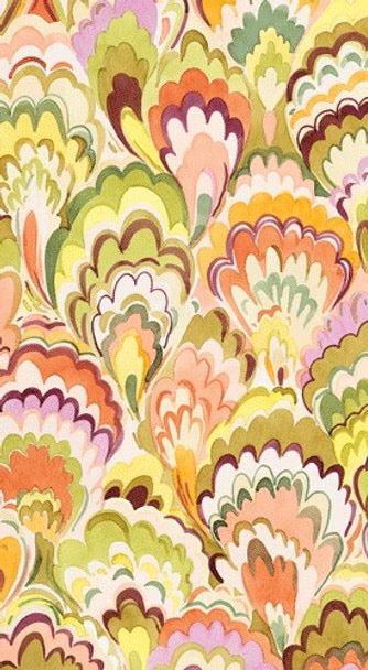 Caspari PREMIUM Guest Napkins - Marbled Ceramica, Raspberry Chartreuse - Pack of 15 *DUE MAY 16*