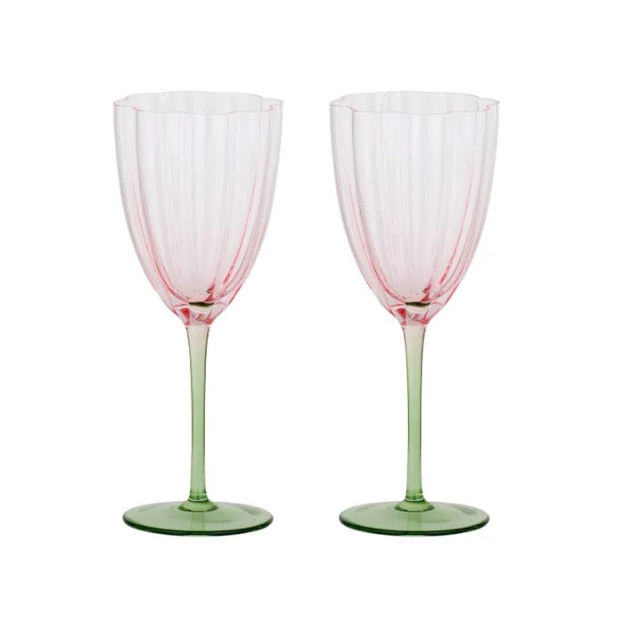 Set of 2 Tulip Wine Glasses