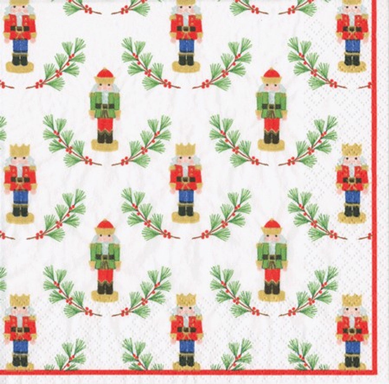 Caspari Paper Napkins - Little Nutcrackers - Luncheon Size 20 Pack