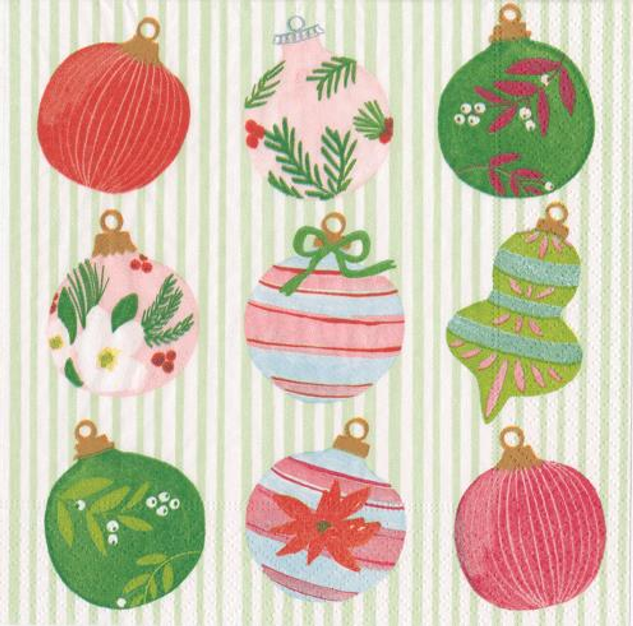 Paper Napkins - Christmas Ornaments - Luncheon Size 20 Pack