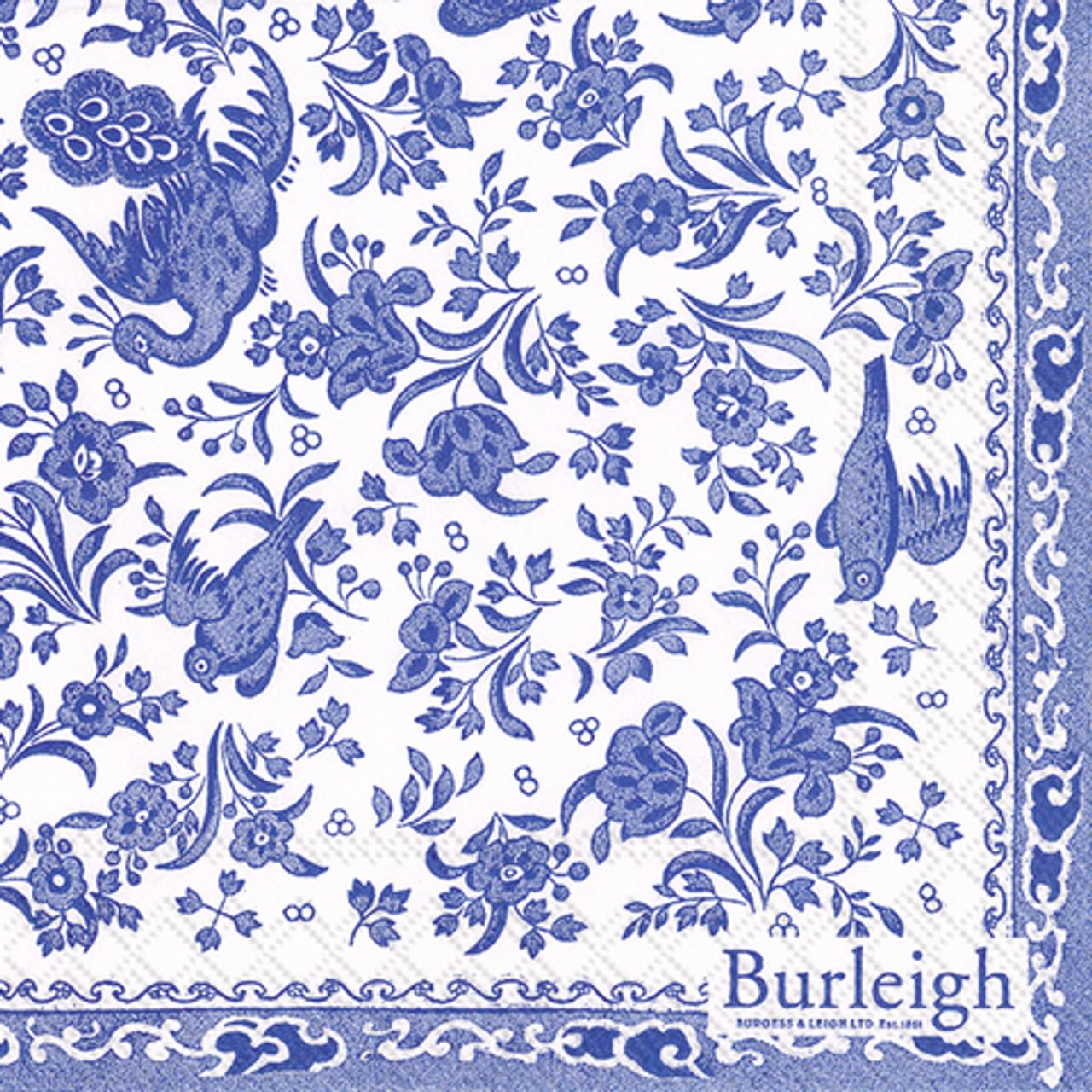Paper Napkins - Burleigh Regal Peacock - Luncheon Size 20 Pack