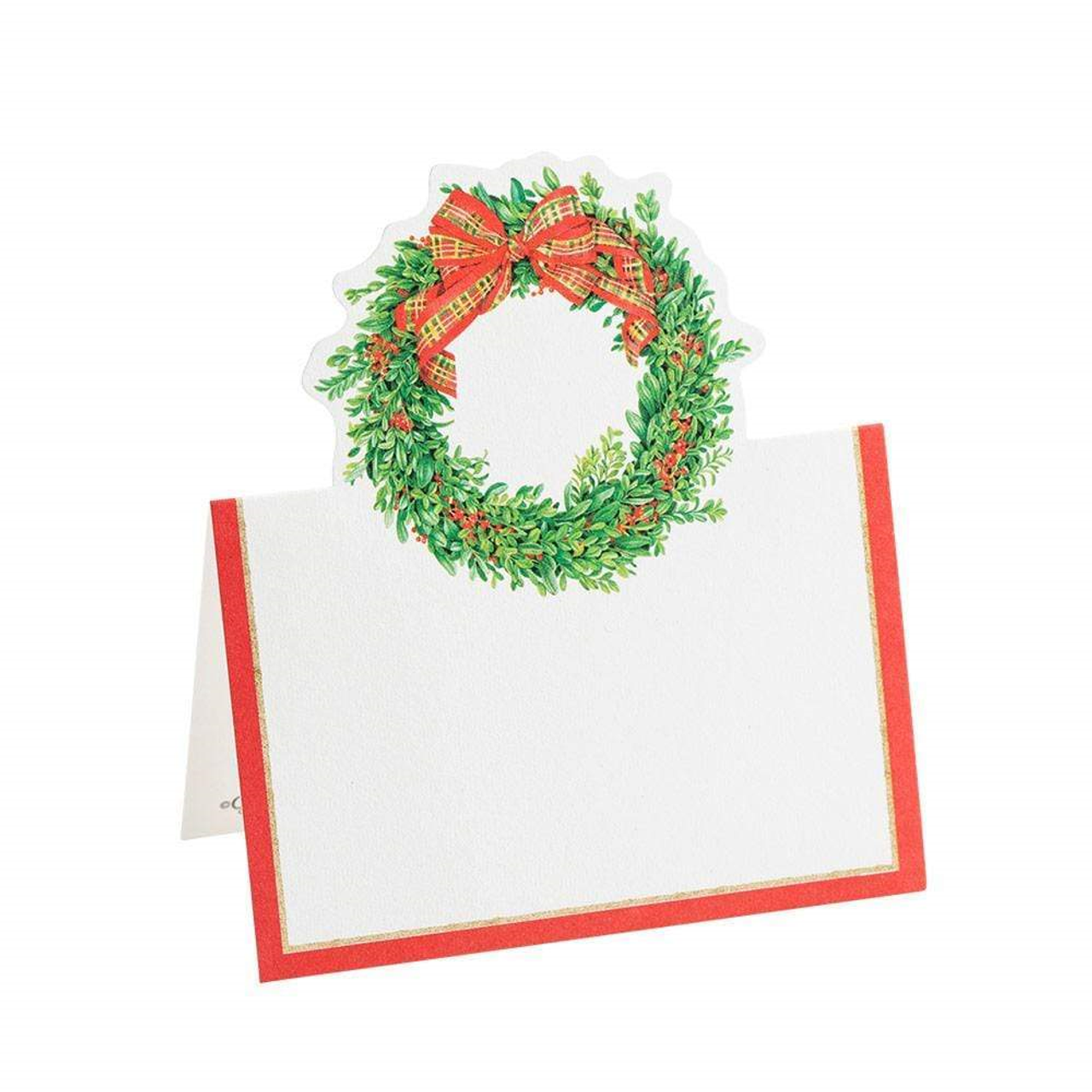 Caspari Placecard Set - 'Boxwood & Berries' -  Pack of 8