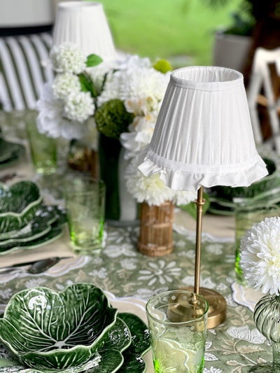 'Iris' Cordless Lamp Base and Ivory 'Raffles' Shade * PURCHASE 2 OR MORE AND SAVE 10% *