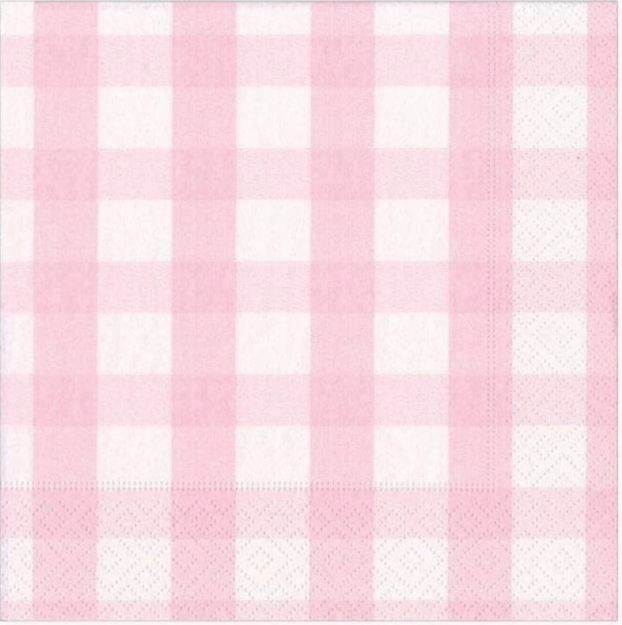 Paper Napkins - Pink Gingham - Luncheon Size 20 Pack
