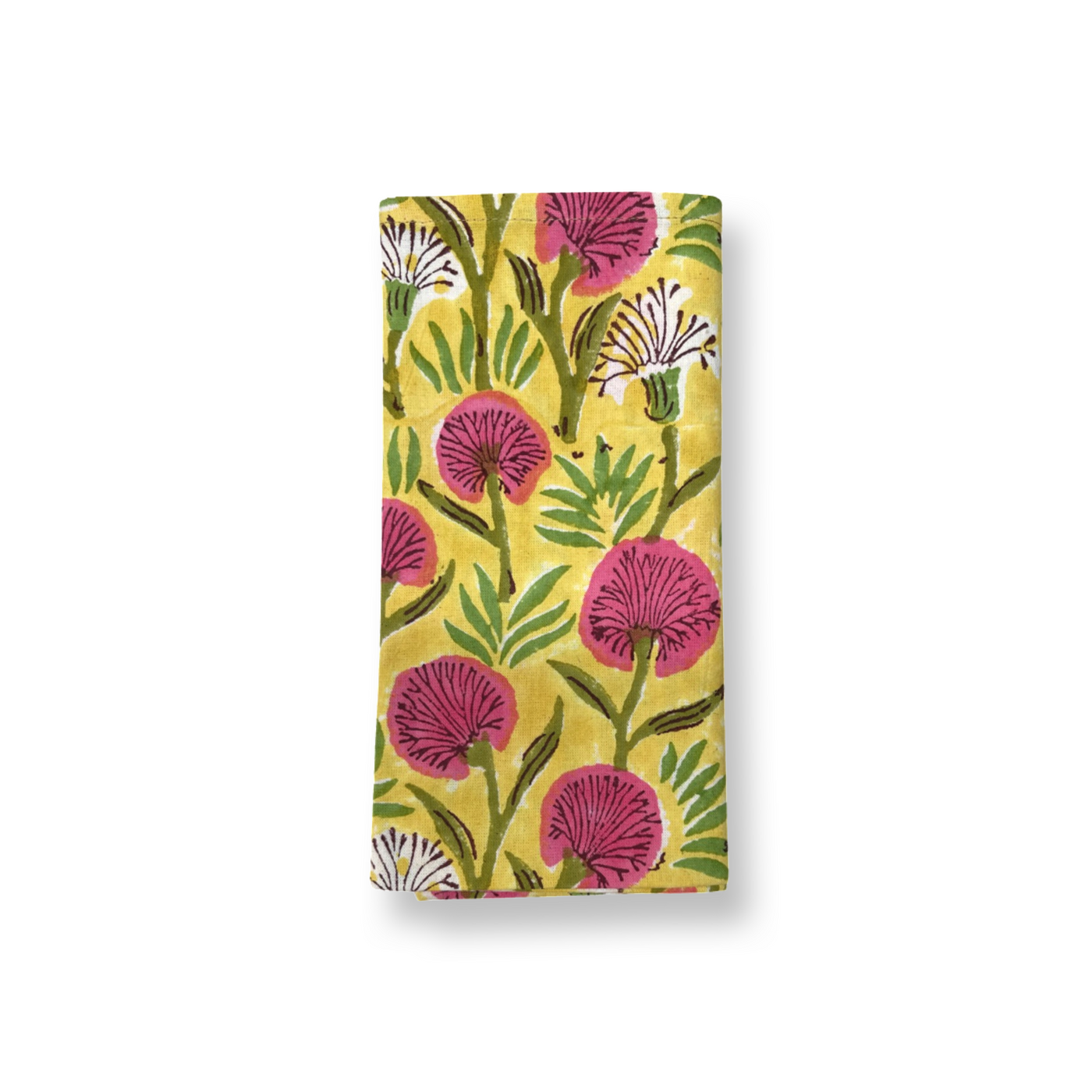 Set of 4 Hand Block Printed Cloth Napkin - Desert Blossom