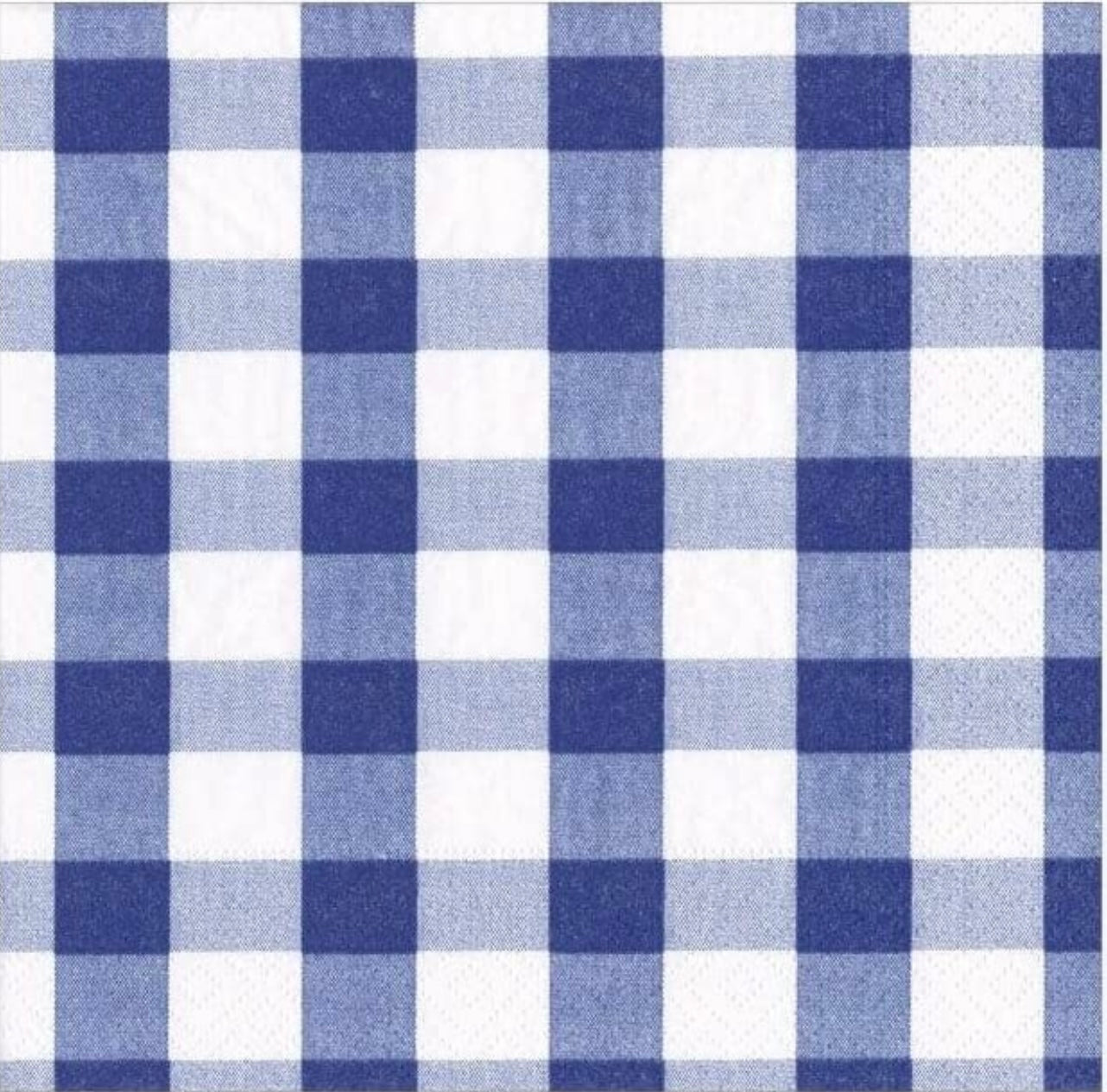 Paper Napkins - Navy Gingham - Luncheon Size 20 Pack