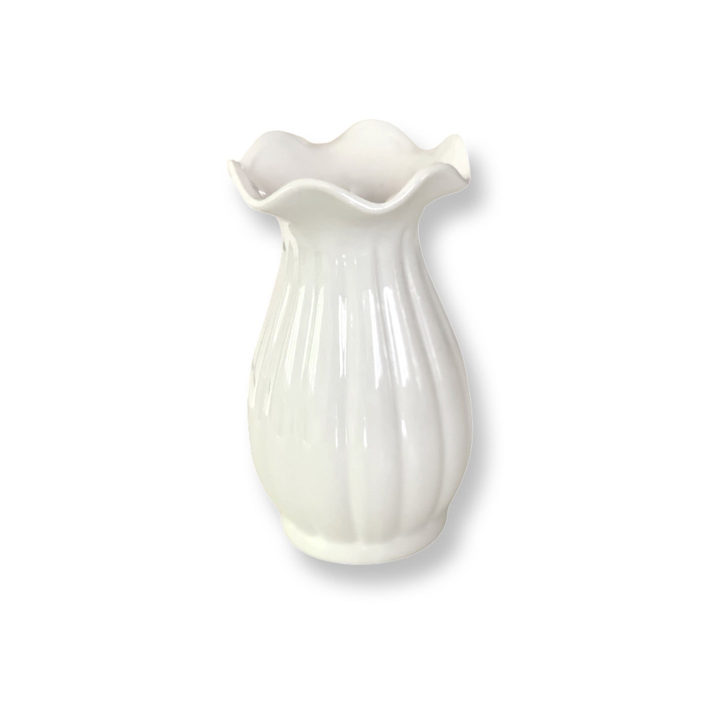 Classic White Ceramic Vase