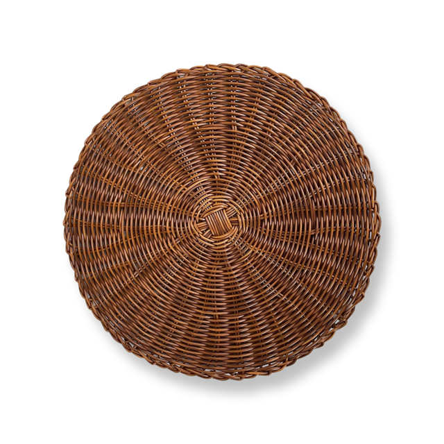 Set of 4 Synthetic Rattan Placemats - Brown - Set of 4