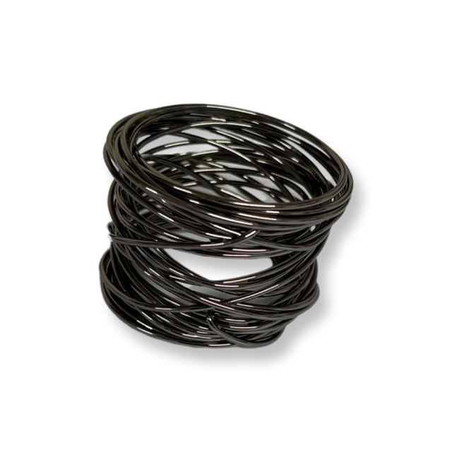 Charcoal 'Wire Loop' Napkin Ring