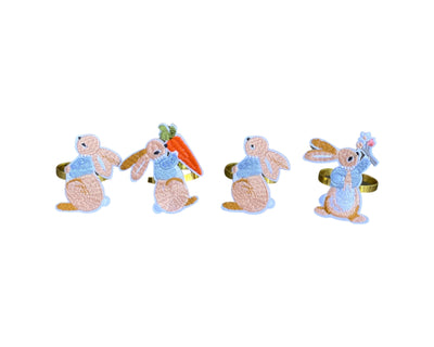 Easter Bunny Napkin Rings  - Set of 4 CLEARANCE