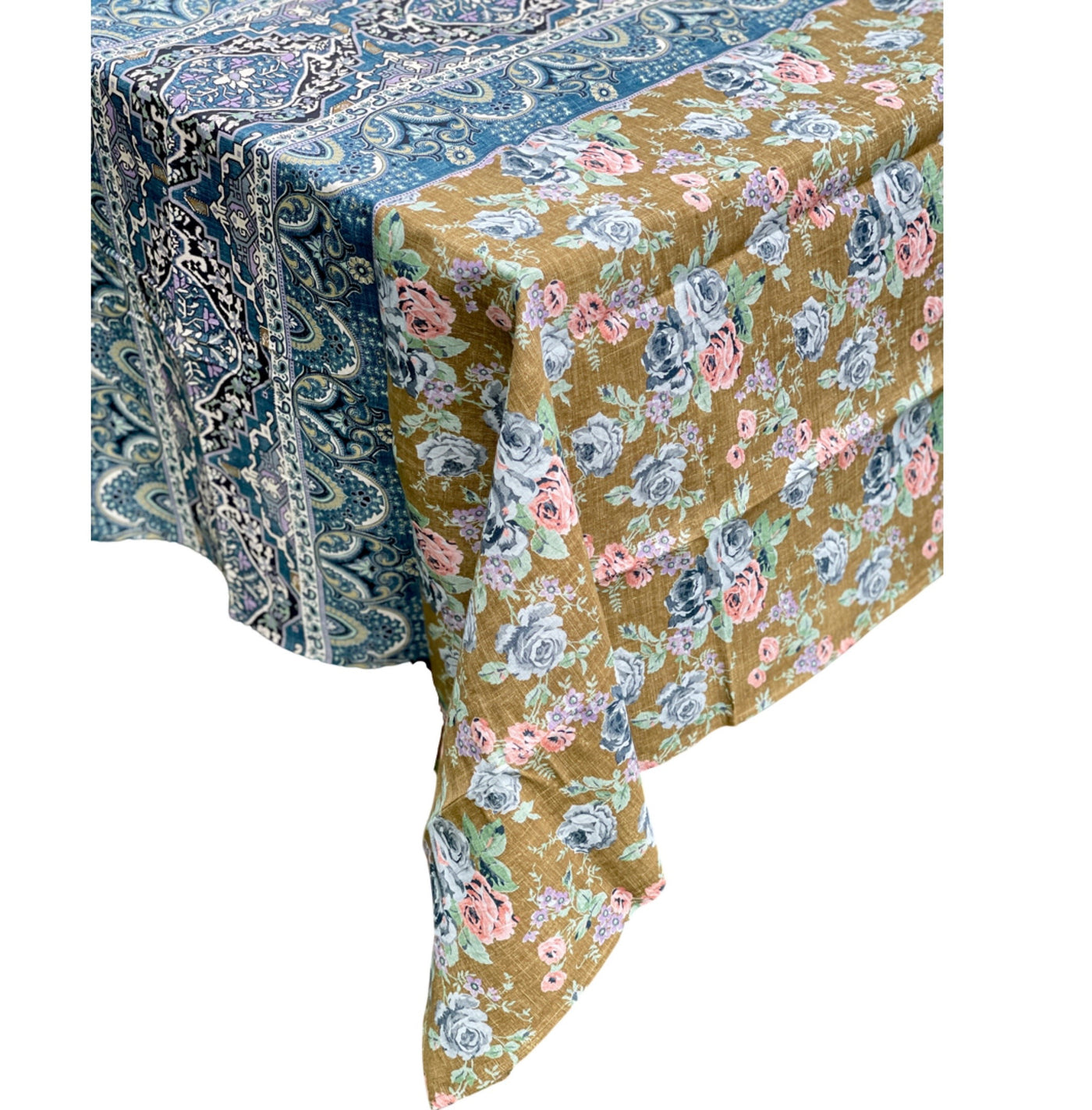'Marley - Blue & Mustard' Tablecloth by D'Ascoli