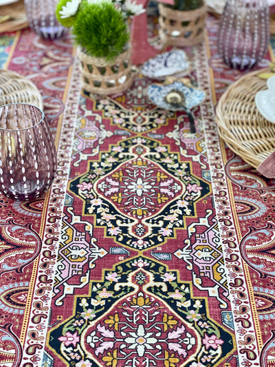 'Marley - Red & Blue' Tablecloth by D'Ascoli