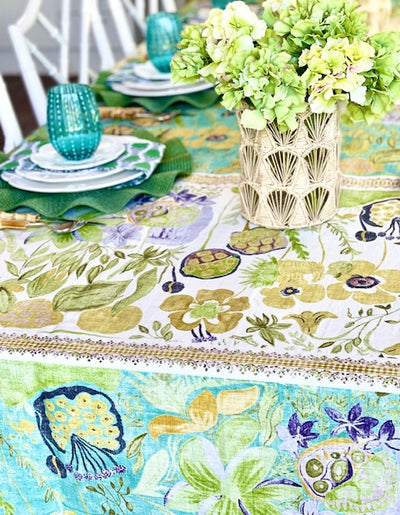 'Lotus - Yellow' Tablecloth by D'Ascoli