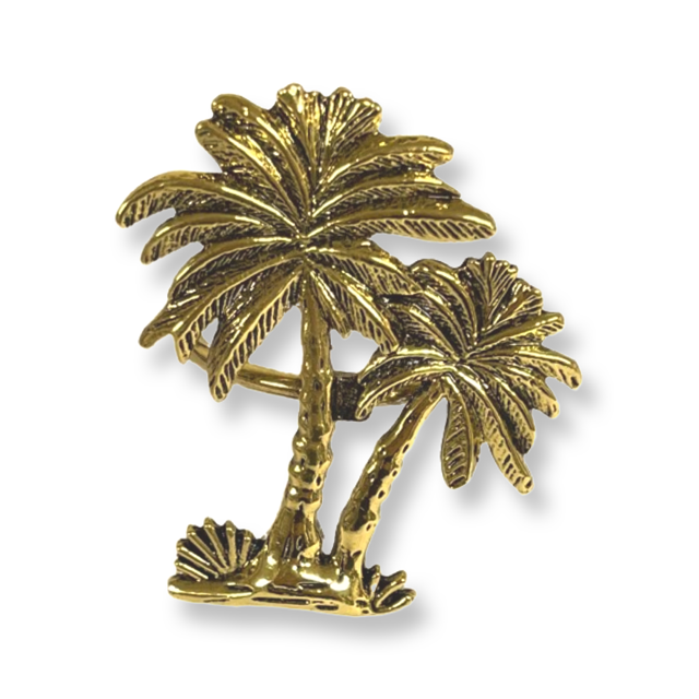 Brass Colour Palm Tree Napkin Ring