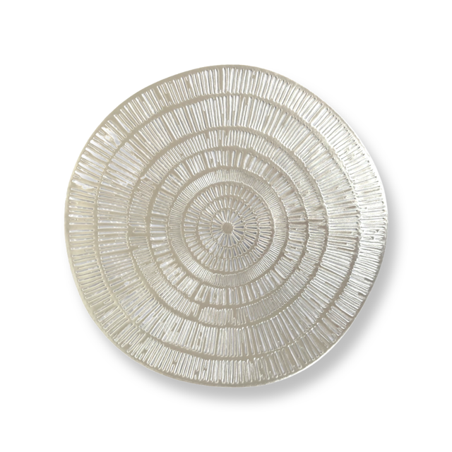 Silver Colour Circle PVC Placemat – Hutch Table Accessories