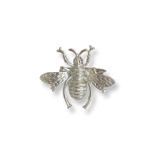 Pretty Bee Napkin Ring - Silver