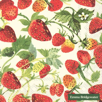 Paper Napkins - Strawberries - Luncheon Size 20 Pack