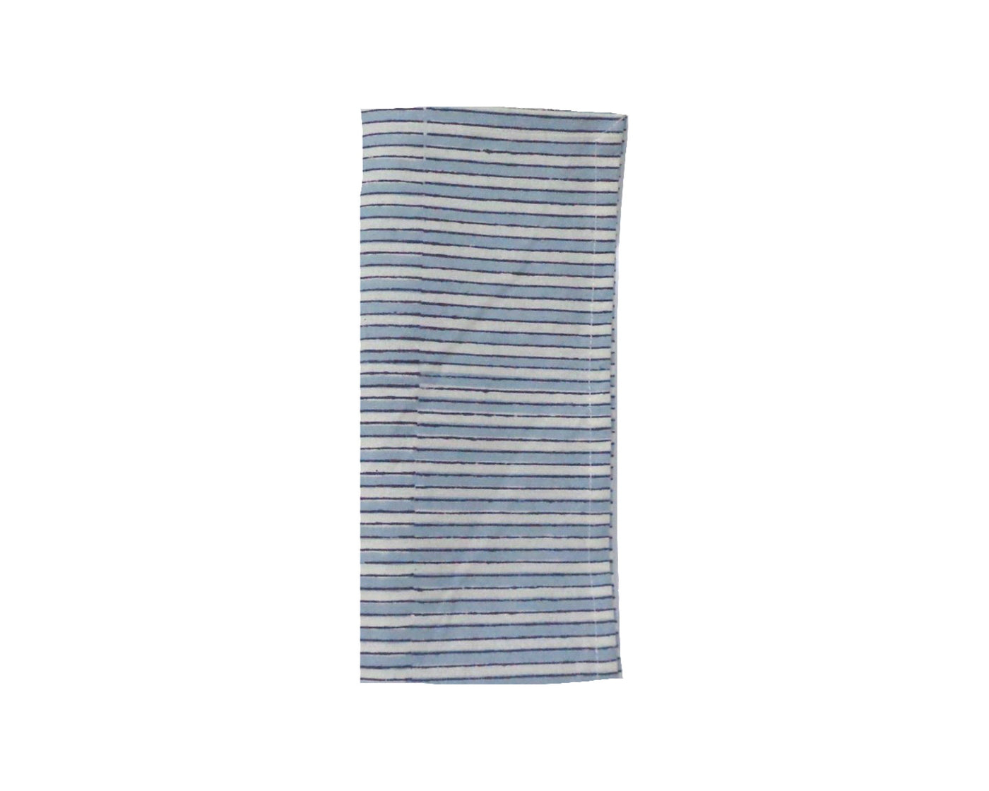 Set of 4 Hand Block Printed 'Two Stripe Starlight' Cloth Napkins